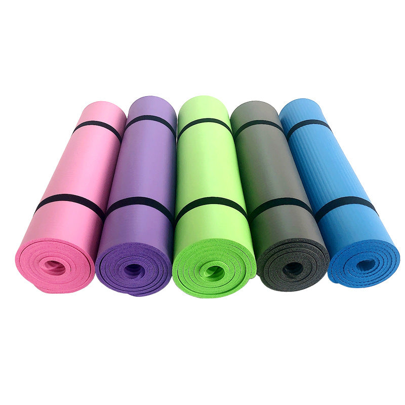 NBR Yoga Mat 10mm/15mm Thick | Extra Wide Non-Slip Fitness Mat | Home Workout Exercise Mat