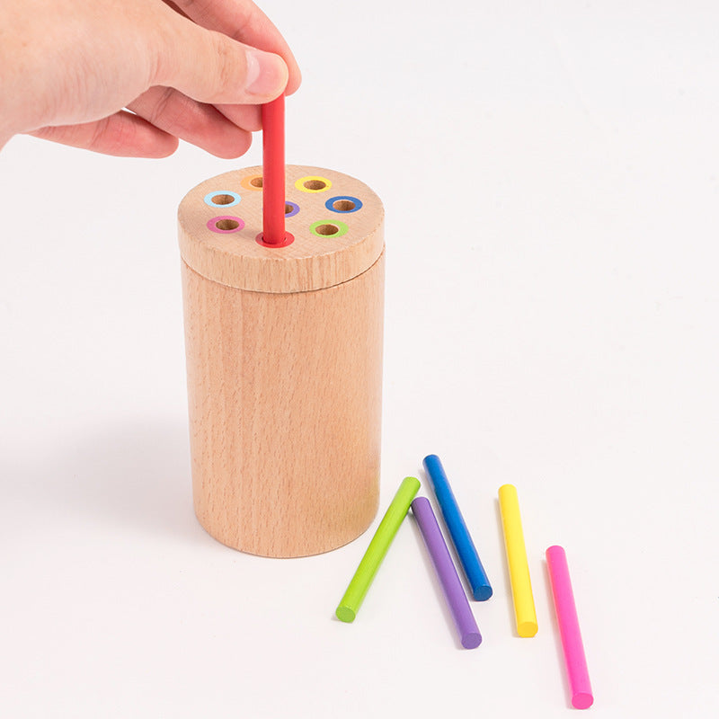 Montessori Wooden Math Toy | Color Stick Dice Puzzle | Parent-Child Educational Game for Kids