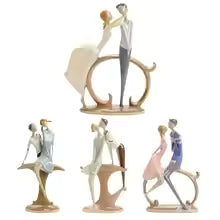 Romantic Couple Resin Sculpture | Wedding Home Décor Lovers Figurine