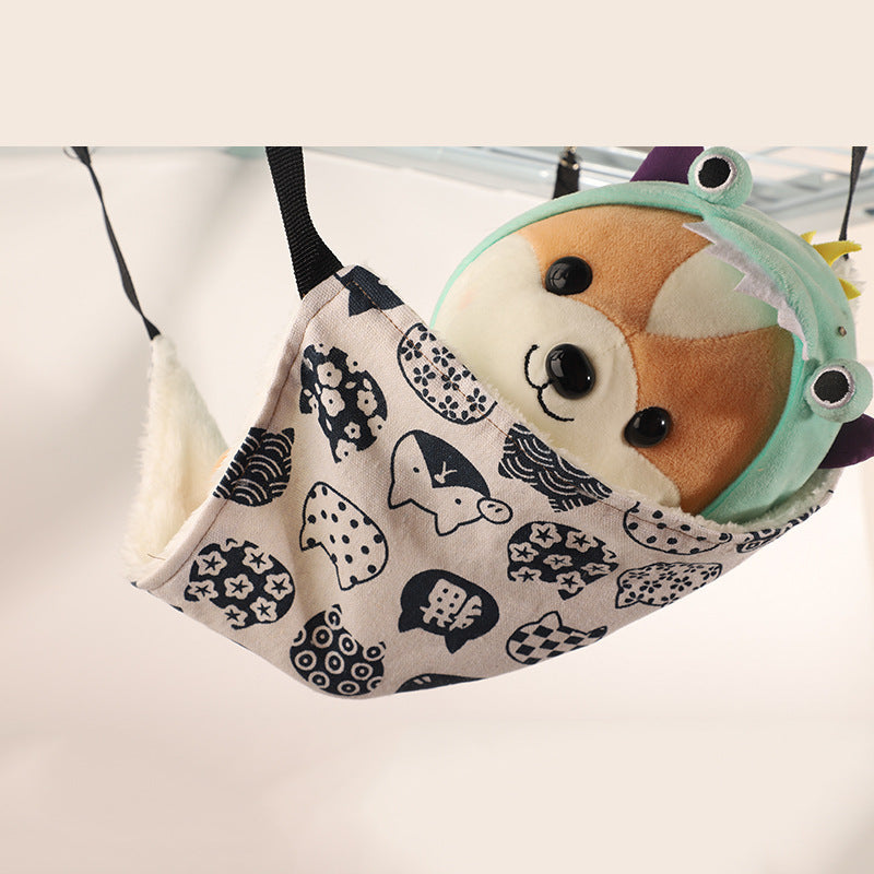 Hamster Plush Hammock | Winter Warm Velvet Pet Bed | Small Animal Hanging Sleep Hammock