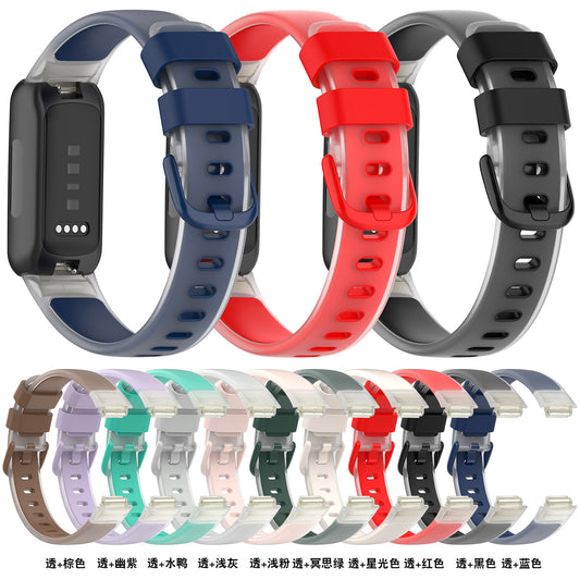For Fitbit Inspire 3 Transparent Silicone Strap | Two-Tone Replacement Wristband
