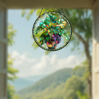 Refractive Glass Sun Catcher | Rainbow Light Shadow Window Decor | Garden Punk Courtyard Hanging Pendant