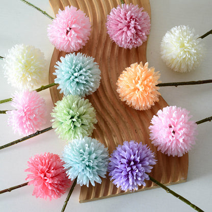 Artificial Dandelion Flower | Single-Head Chrysanthemum Ball | Home & Wedding Decorative Fake Flower