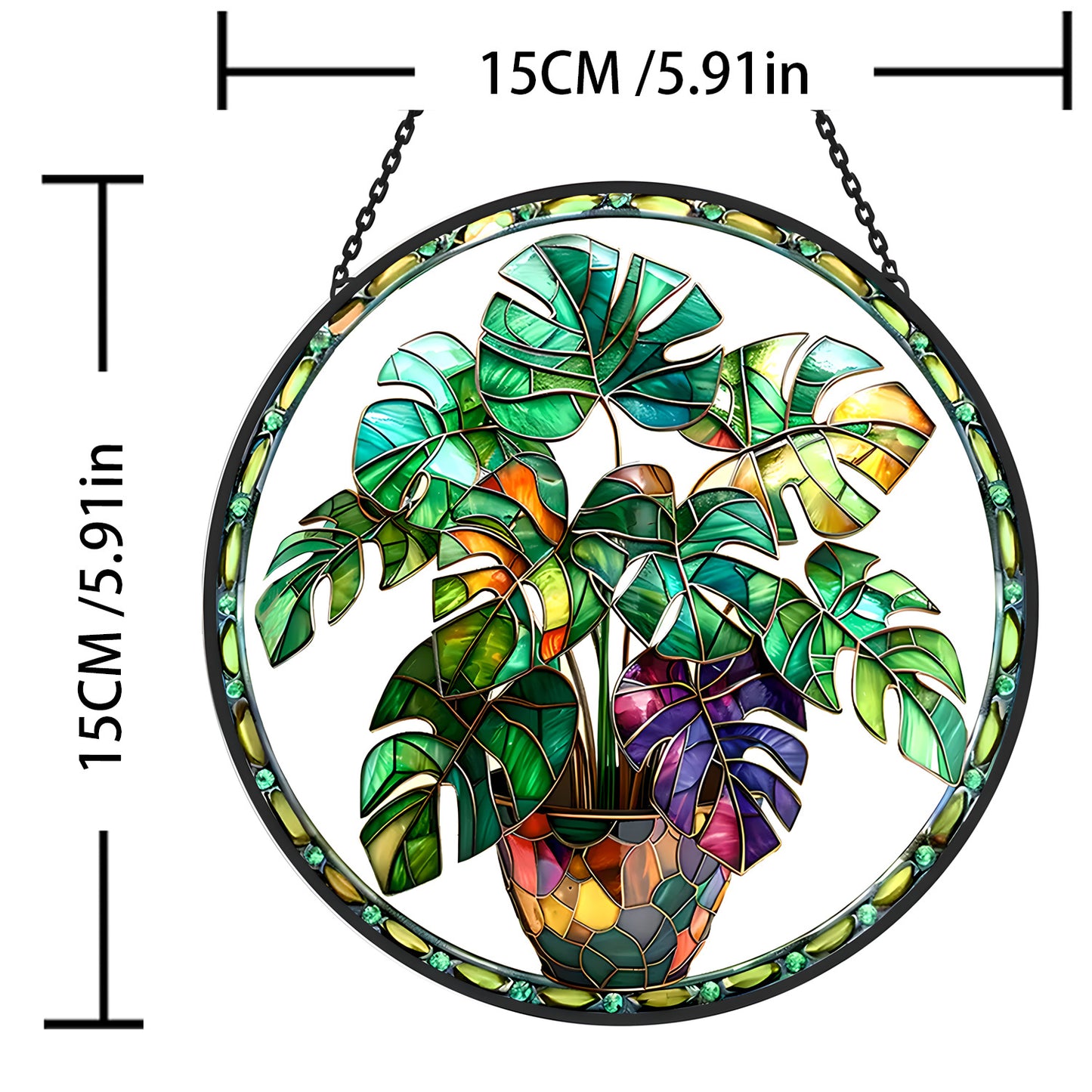 Refractive Glass Sun Catcher | Rainbow Light Shadow Window Decor | Garden Punk Courtyard Hanging Pendant