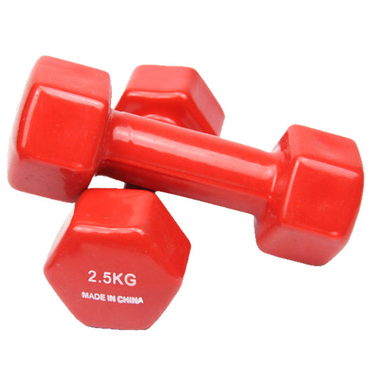 Hex Dumbbells for Women | Colorful Dipped Plastic Weights | Home Fitness & Yoga Aerobics Dumbbell Set