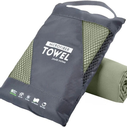 Microfiber Travel Sports Towel | Quick-Dry Camping & Gym Towel | Lightweight Portable