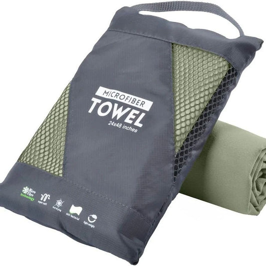 Microfiber Travel Sports Towel | Quick-Dry Camping & Gym Towel | Lightweight Portable