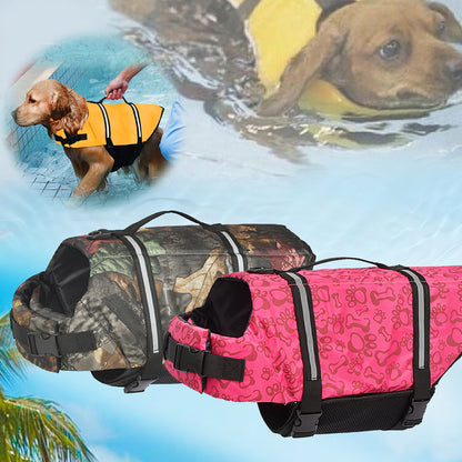 Dog Life Jacket & Swimsuit | Large Dog Swimming Safety Vest | Pet Floatation Clothes for Pool & Beach