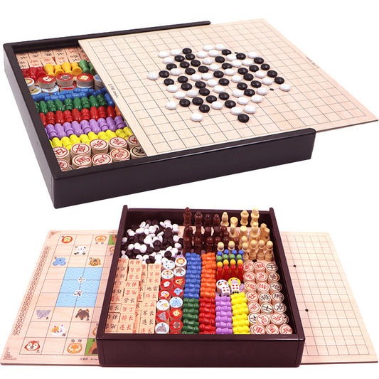 Multifunctional Chess Board Game Set | Checkers Flying Chess Gobang | Kids Educational Strategy Toy