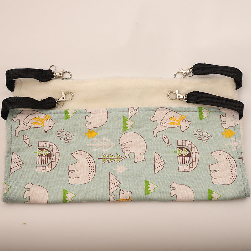 Hamster Plush Hammock | Winter Warm Velvet Pet Bed | Small Animal Hanging Sleep Hammock