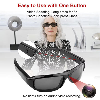 1080P HD Mini Glasses Camera | Wearable Sunglasses Video Recorder | Outdoor Sports DV DVR Camcorder