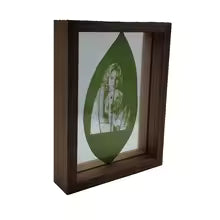Personalized Leaf Carving Photo Frame | Handmade Custom Gift | Birthday & Family Keepsake