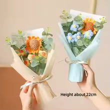 Handmade Crochet Flower Bouquet | Sunflower & Daisy Eternal Flowers | Mother’s Day Birthday Gift