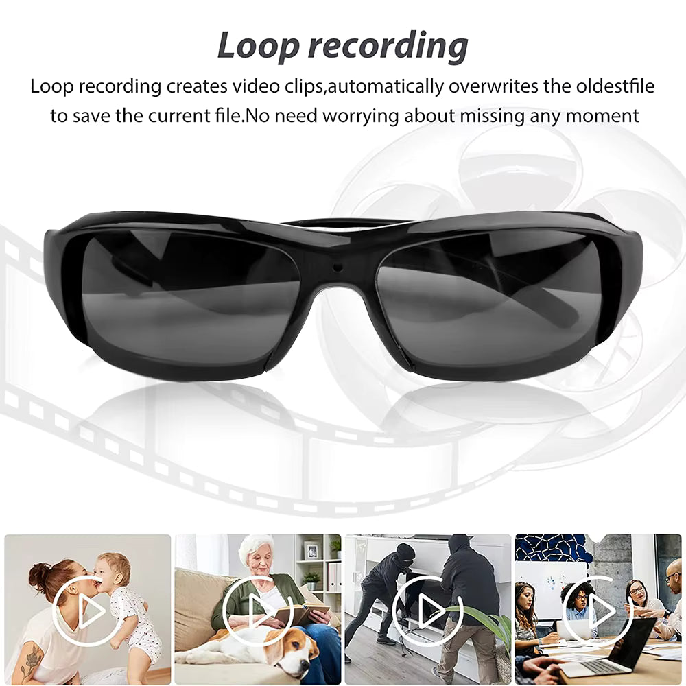 1080P HD Mini Glasses Camera | Wearable Sunglasses Video Recorder | Outdoor Sports DV DVR Camcorder