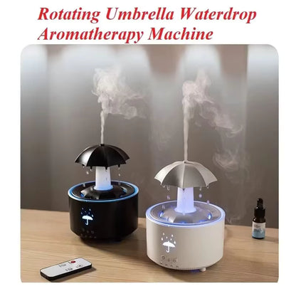 Umbrella Raindrop Air Humidifier | Colorful Light Aroma Diffuser | Essential Oil Aromatherapy Humidifier
