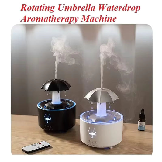 Umbrella Raindrop Air Humidifier | Colorful Light Aroma Diffuser | Essential Oil Aromatherapy Humidifier