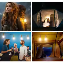 Solar & USB Rechargeable LED Camping Lantern | Waterproof Portable Handheld Lamp 100LM | Outdoor BBQ & Hiking