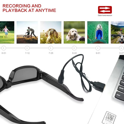 1080P HD Mini Glasses Camera | Wearable Sunglasses Video Recorder | Outdoor Sports DV DVR Camcorder