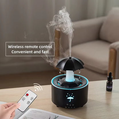 Umbrella Raindrop Air Humidifier | Colorful Light Aroma Diffuser | Essential Oil Aromatherapy Humidifier