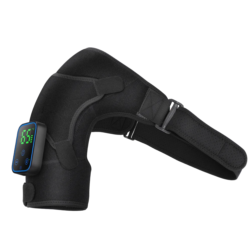 Portable Electric Vibration Shoulder Massager Knee Elbow Massager 3 in 1 Air Pressure Kneading Massager APP Control