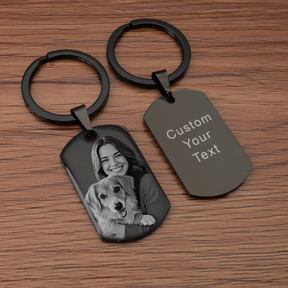 Personalized Photo Keychain | “Drive Safe” Custom Couple Keychain | Memorial & Gift for Him Her