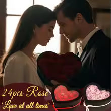 18/24PCS Heart-Shaped Rose Gift Box | Forever Flower Roses | Valentine’s & Mother’s Day Gift for Her