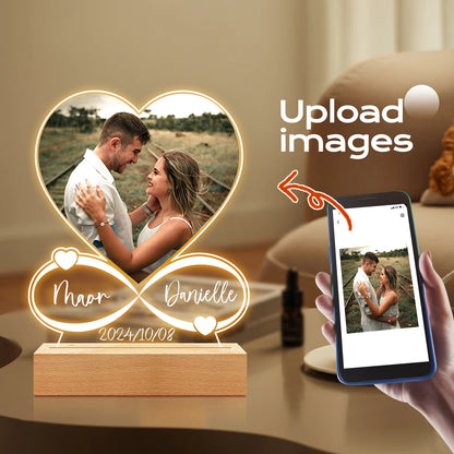 Personalized Acrylic Photo Love Frame | Custom Couple Anniversary Plaque | Valentine’s Gift for Him & Her