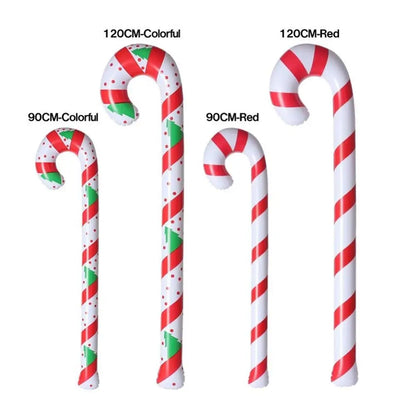 Inflatable Christmas Candy Cane Stick Balloons Merry Christmas Decorations For Home